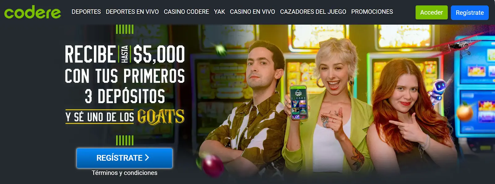 Regístrate en los mejores casinos Codere