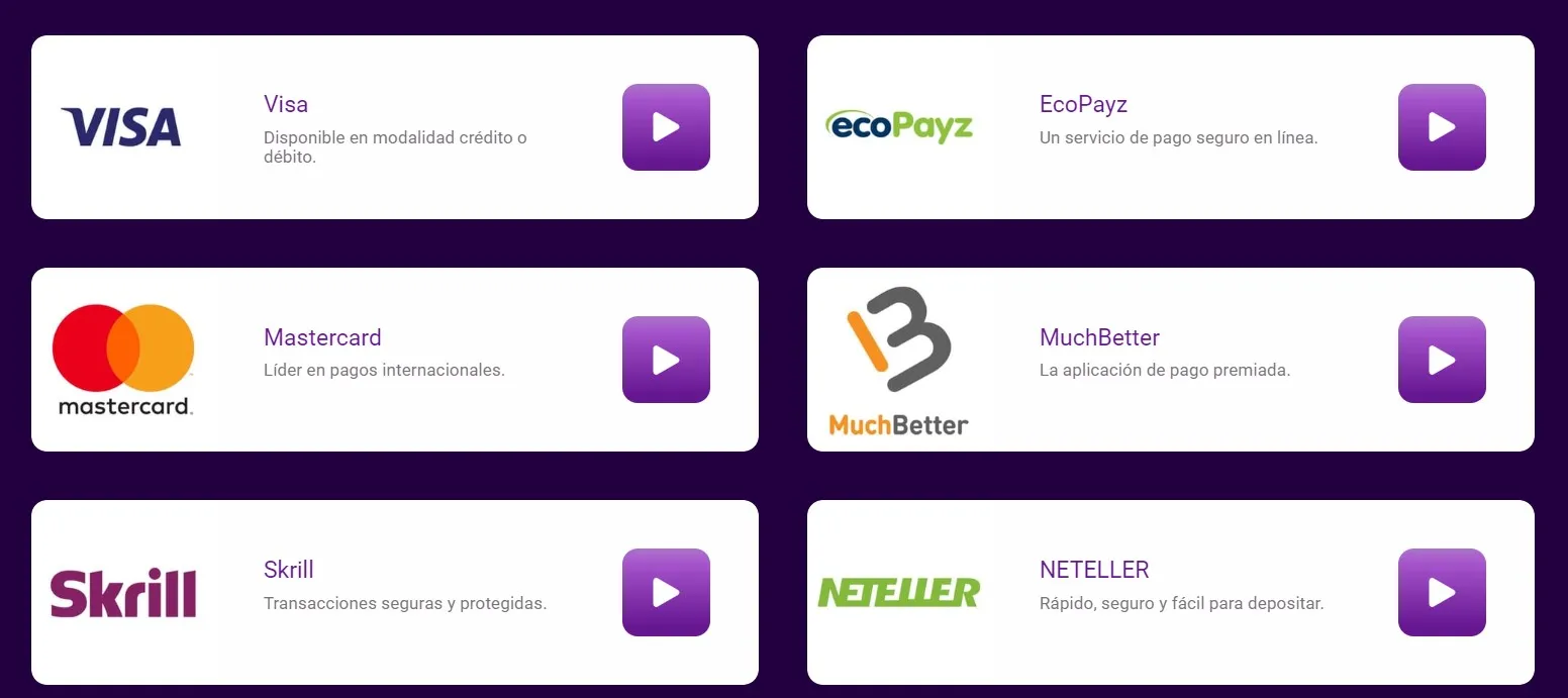 métodos de pago en Jackpot City neteller casinos online metodos