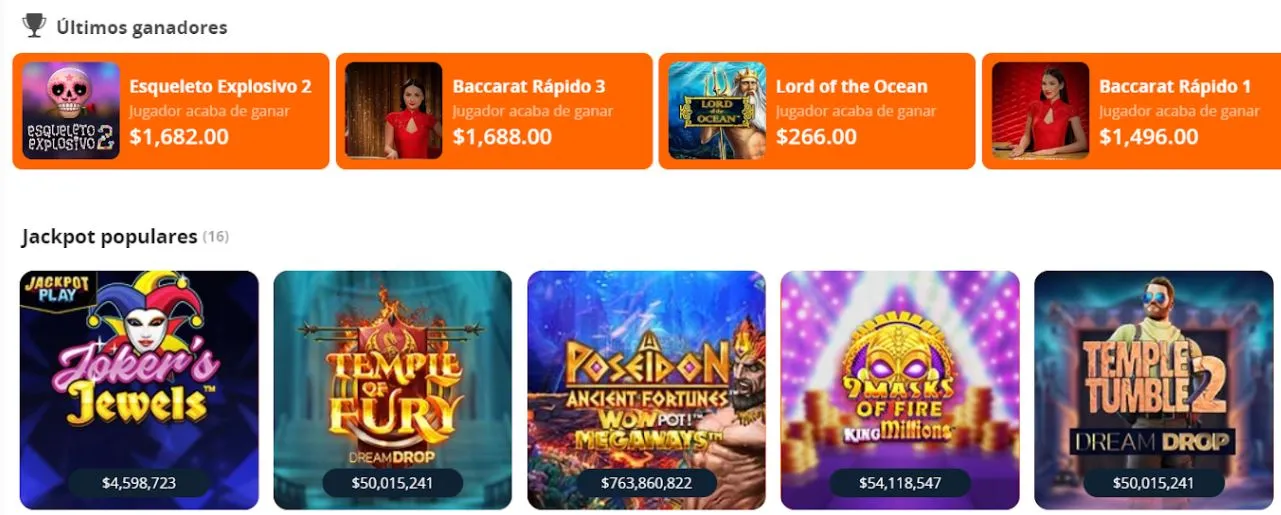 Elige tu jackpot favorito tragamonedas