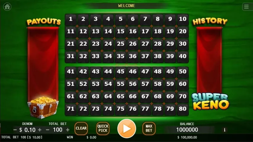 Juego Keno en Casino Gurú