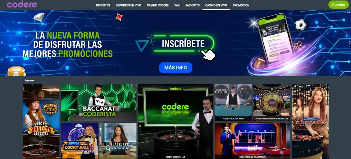 Juega ruleta en vivo en Codere online sistemas ruleta casinos Colombia
