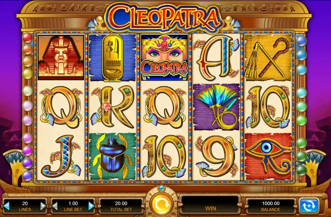 Cleopatra tragamonedas tablero