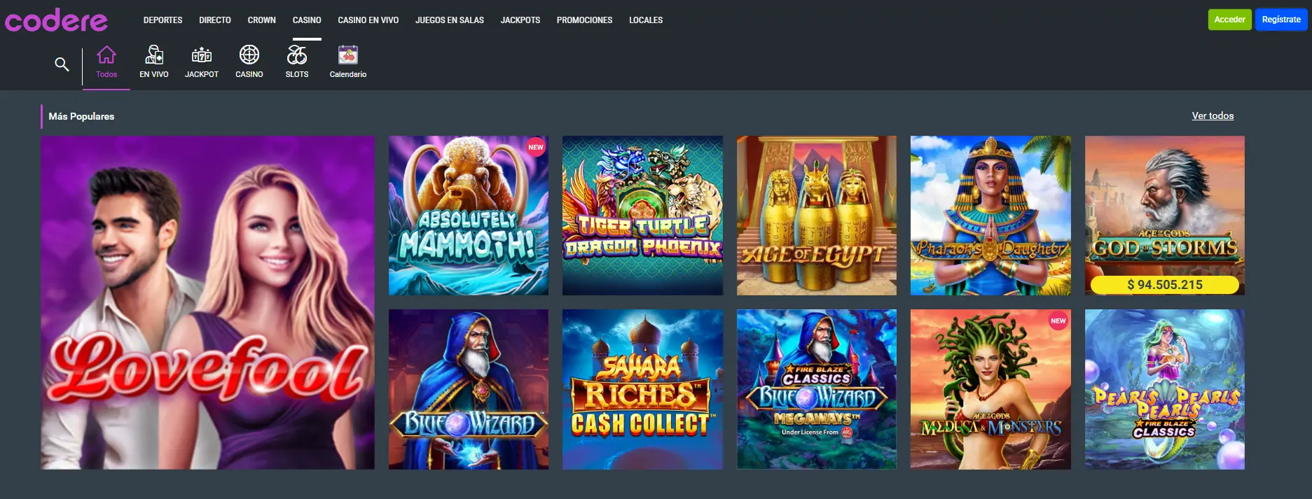 Codere casino: apuestas deportivas y juegos de casino