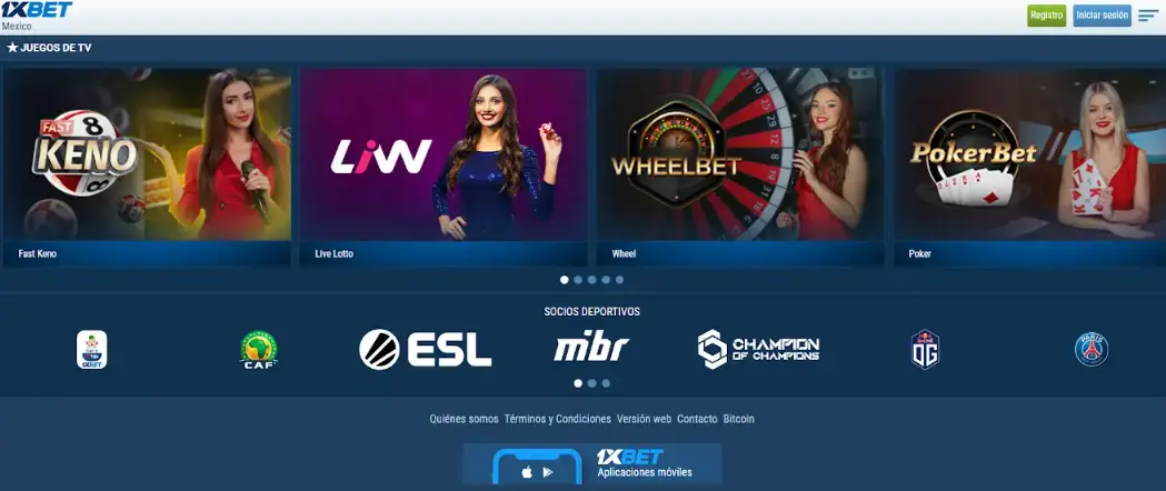1xbet app casino Colombia