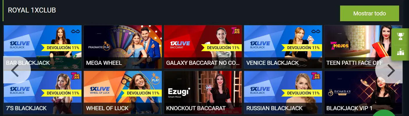 juegos en vivo